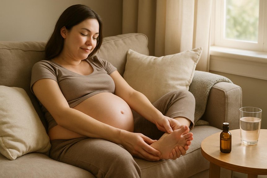pregnancy swollen feet massage