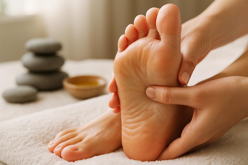 reflexology alleviates foot pain